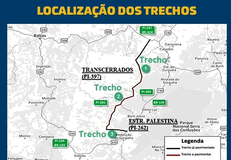 Trecho da Rodovia Transcerrados: investimentos previstos de R$ 800 milhões